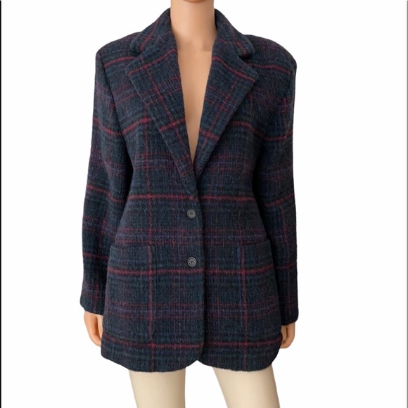 Vintage Woolrich Women’s Wool Mohair Plaid Jacket Made in USA - Picture 1 of 14